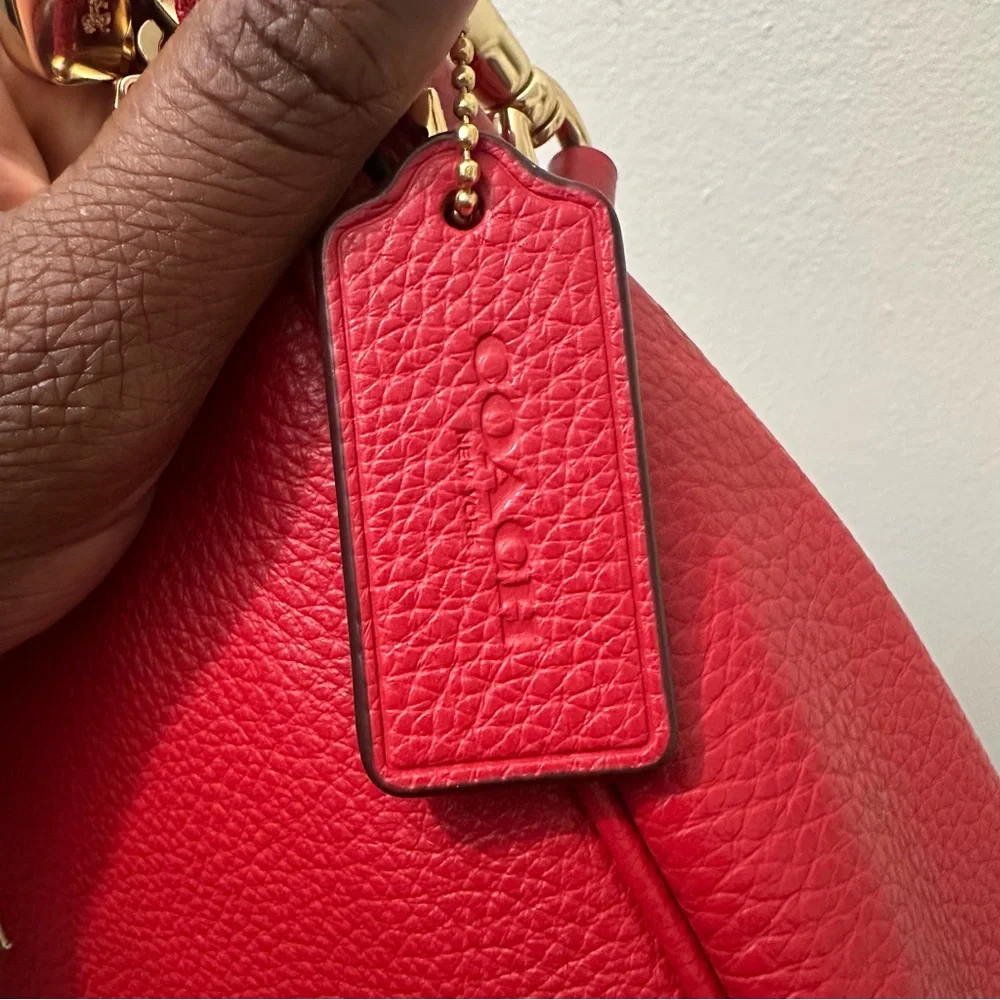 Coach Cherry Red Hobo Bag ❤️ SEND A OFFER!! Free Gift 🎁 w/ purchase - Picture 7 of 11